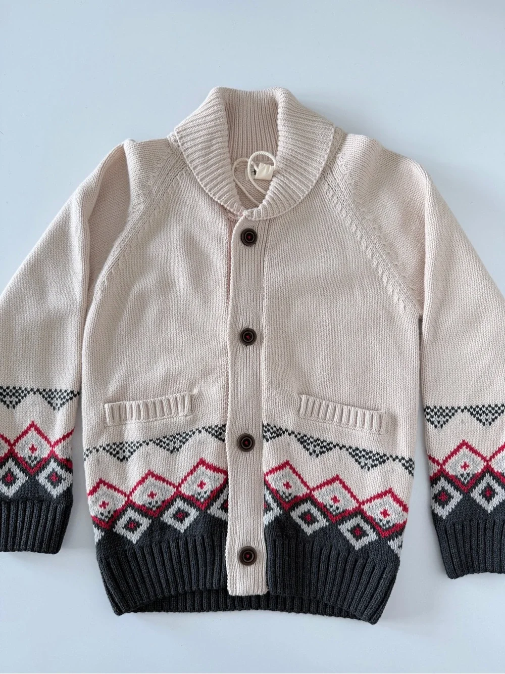 Hatley Majestic Stag Shawl Collar Cardigan Size 6